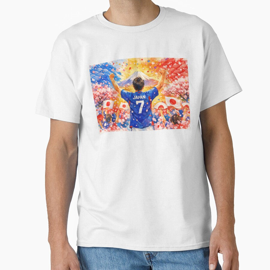 Japan Soccer Vibes Victory Celebration in Japan by BrickByDream Unisex T-shirt, Sweatshirt, Hoodie, Long Sleeve Tee - T-Shirt, Sweatshirt, Hoodie
