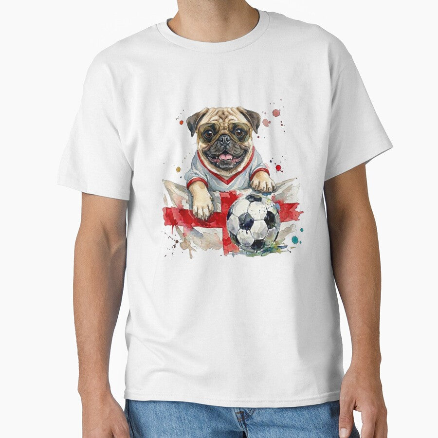 Pug World Cup England Suppawter by The Suppawters Unisex T-shirt, Sweatshirt, Hoodie, Long Sleeve Tee - T-Shirt, Sweatshirt, Hoodie