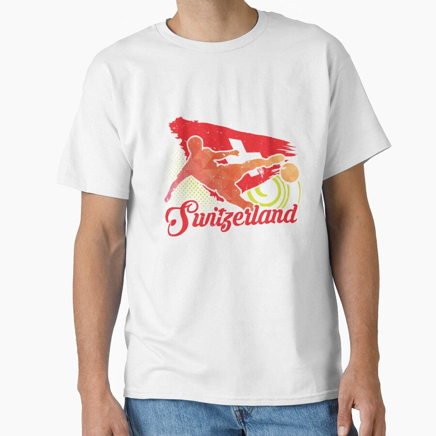 Football Soccer Switzerland Flag by TomGiantDesigns Unisex T-shirt, Sweatshirt, Hoodie, Long Sleeve Tee - T-Shirt, Sweatshirt, Hoodie