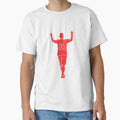 Red Number 10 Celebrating | Player Celebration by Football Stickers World Unisex T-shirt, Sweatshirt, Hoodie, Long Sleeve Tee - T-Shirt, Sweatshirt, Hoodie