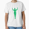 Green Number 10 Celebrating | Player Celebration by Football Stickers World Unisex T-shirt, Sweatshirt, Hoodie, Long Sleeve Tee - T-Shirt, Sweatshirt, Hoodie