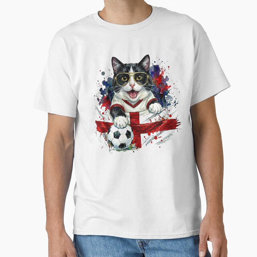 Black and white cat World Cup England Suppawter by The Suppawters Unisex T-shirt, Sweatshirt, Hoodie, Long Sleeve Tee - T-Shirt, Sweatshirt, Hoodie