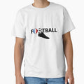 French Football Wordmark  Soccer Ball & Boot Design by thesmilngnature Unisex T-shirt, Sweatshirt, Hoodie, Long Sleeve Tee - T-Shirt, Sweatshirt, Hoodie