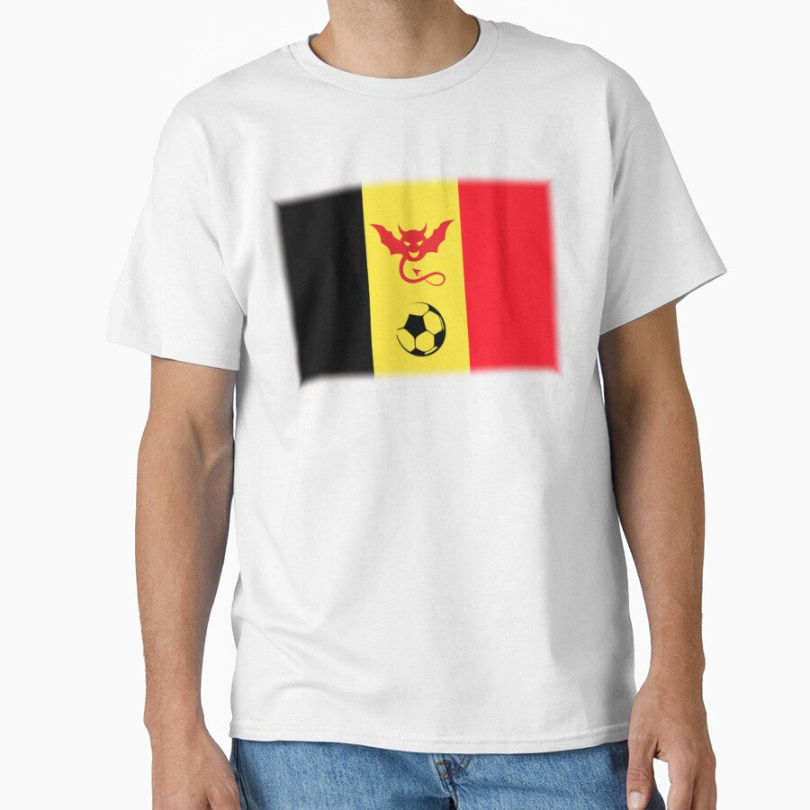 Belgium Soccer Footbal Red Devil Flag Logo by KleineStar Unisex T-shirt, Sweatshirt, Hoodie, Long Sleeve Tee - T-Shirt, Sweatshirt, Hoodie