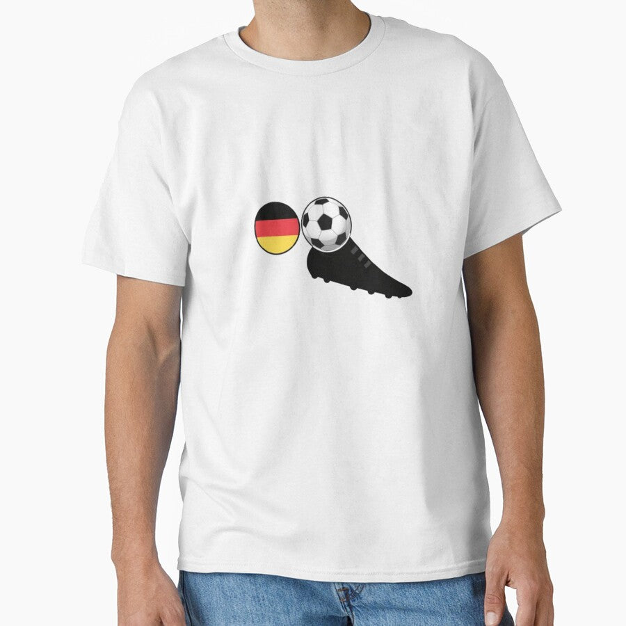 German Soccer Vibes  Flag, Ball & Boot Combo by thesmilngnature Unisex T-shirt, Sweatshirt, Hoodie, Long Sleeve Tee - T-Shirt, Sweatshirt, Hoodie