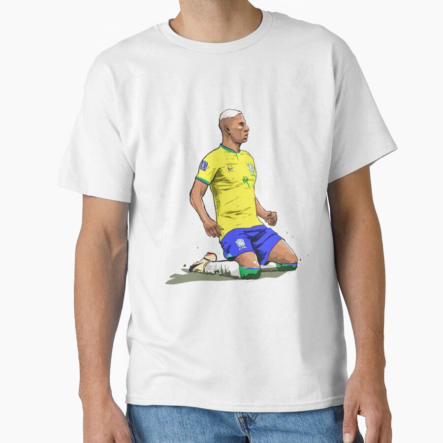 Richarlison Goal Celebration by illustra FC Unisex T-shirt, Sweatshirt, Hoodie, Long Sleeve Tee - T-Shirt, Sweatshirt, Hoodie