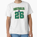 Australia 26 Football Shirt Style Design  Australia National Team Apparel by The Hairy Melon - T-Shirt, Sweatshirt, Hoodie