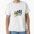 Dynamic "GOAL" Typography with Soccer Ball Illustration by Bulk store Unisex T-shirt, Sweatshirt, Hoodie, Long Sleeve Tee - T-Shirt, Sweatshirt, Hoodie