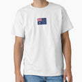 Australia Flag (Small on White) by STUDIO-72 Unisex T-shirt, Sweatshirt, Hoodie, Long Sleeve Tee - T-Shirt, Sweatshirt, Hoodie