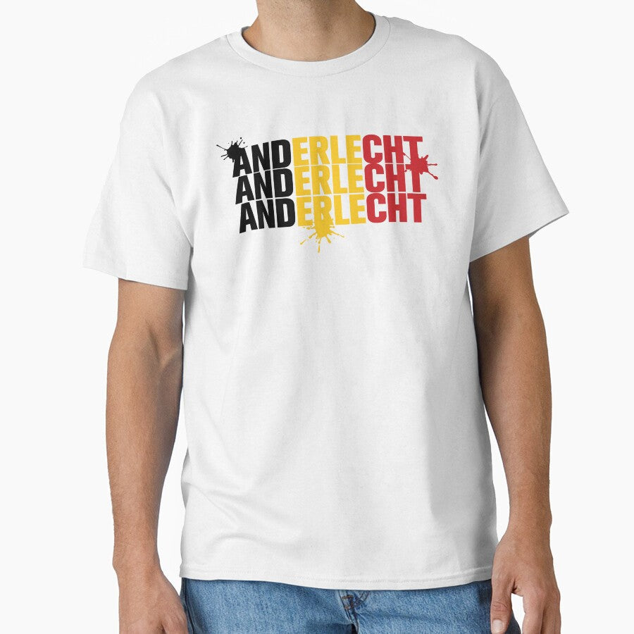 Anderlecht In Belgian Colors by Urosek Unisex T-shirt, Sweatshirt, Hoodie, Long Sleeve Tee - T-Shirt, Sweatshirt, Hoodie