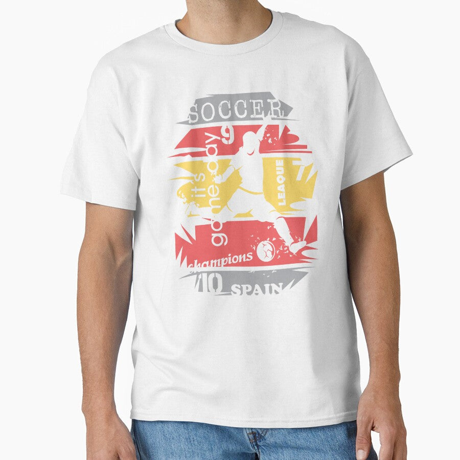 Gift Idea Design Football Spain Goal Shot Ball Explosion Fan Illustration by AndreMi Unisex T-shirt, Sweatshirt, Hoodie, Long Sleeve Tee - T-Shirt, Sweatshirt, Hoodie