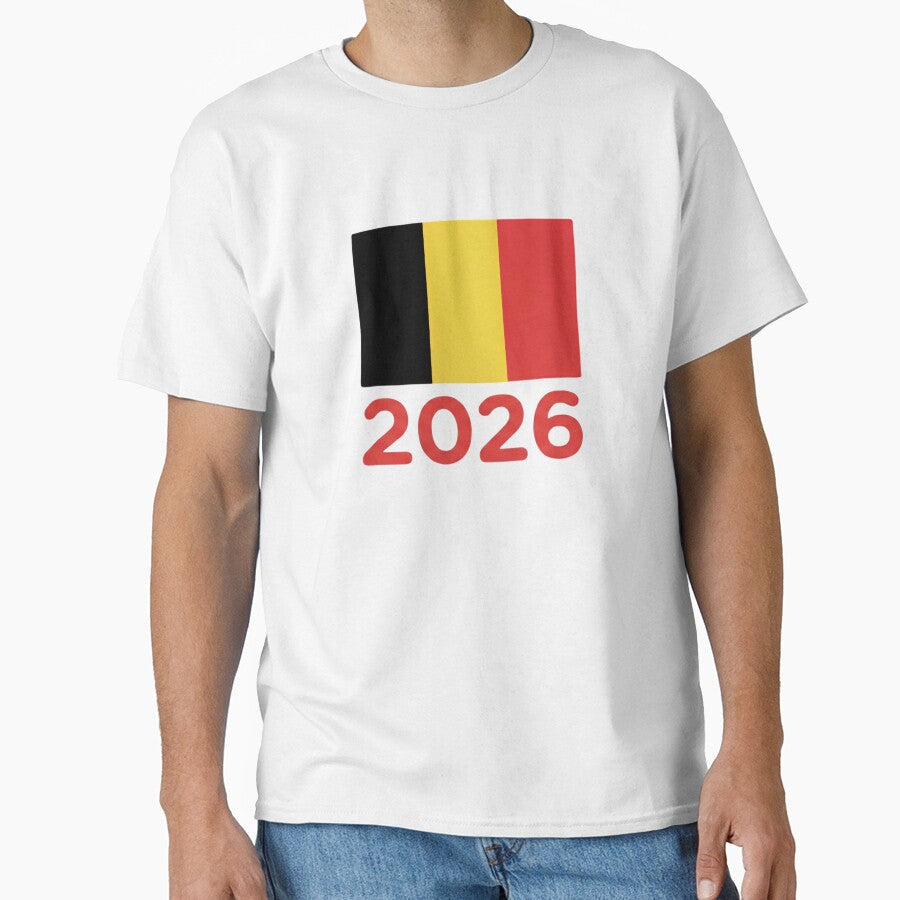Belgium Flag 2026 Fan Shirts, Stickers, Tapestry, Mugs | Belgium Football Supporter Design by 21 Tulips - T-Shirt, Sweatshirt, Hoodie
