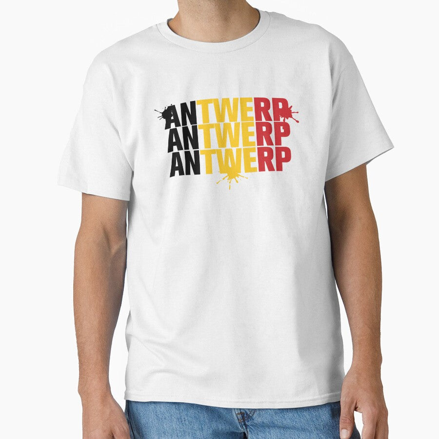 Antwerp United Colors Of Belgium by Urosek Unisex T-shirt, Sweatshirt, Hoodie, Long Sleeve Tee - T-Shirt, Sweatshirt, Hoodie