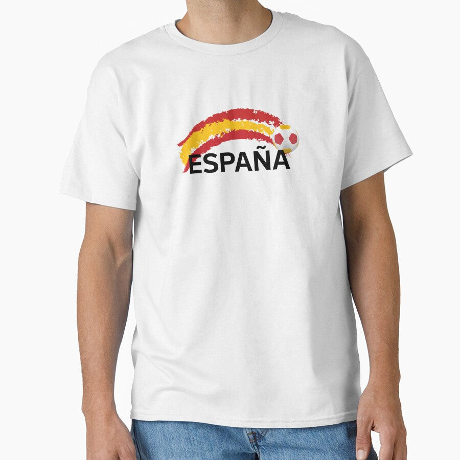 Spain Football Fan Soccer Supporter Shirt by Retr0Tshirts Unisex T-shirt, Sweatshirt, Hoodie, Long Sleeve Tee - T-Shirt, Sweatshirt, Hoodie