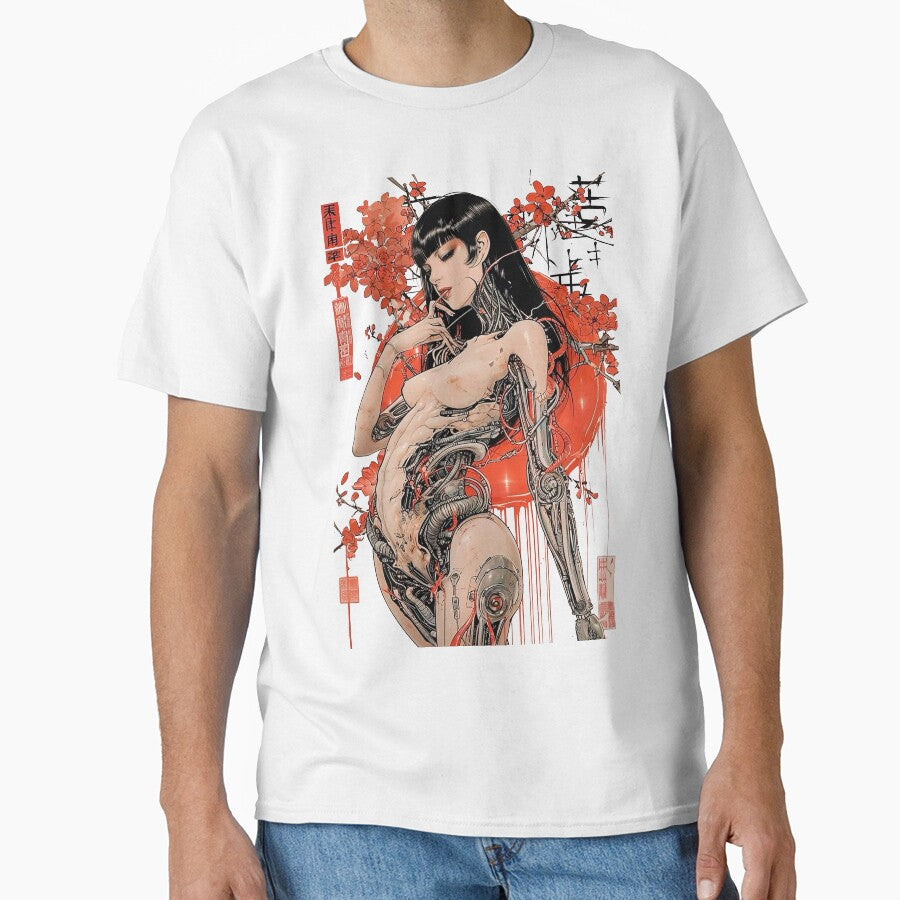 Geisha Cyborg Cyberpunk by ShurikenStar Unisex T-shirt, Sweatshirt, Hoodie, Long Sleeve Tee - T-Shirt, Sweatshirt, Hoodie