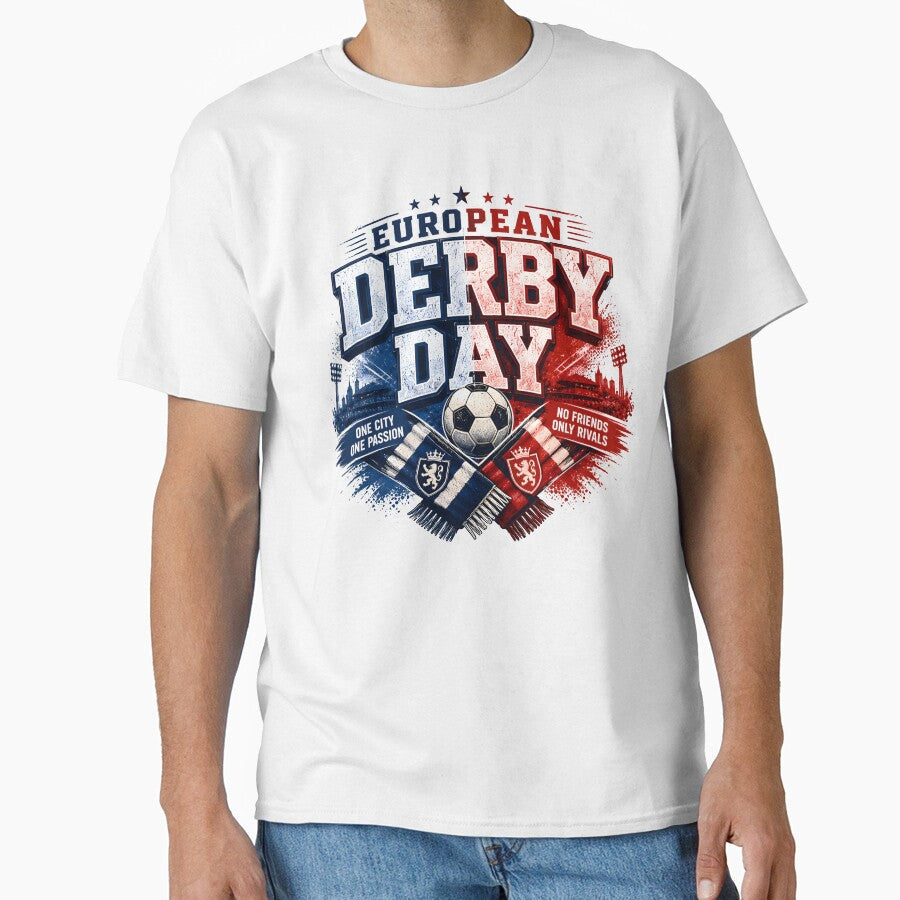 derby match, european football, euro league, european cup, goal celebration by TrueArtVibes - T-Shirt, Sweatshirt, Hoodie