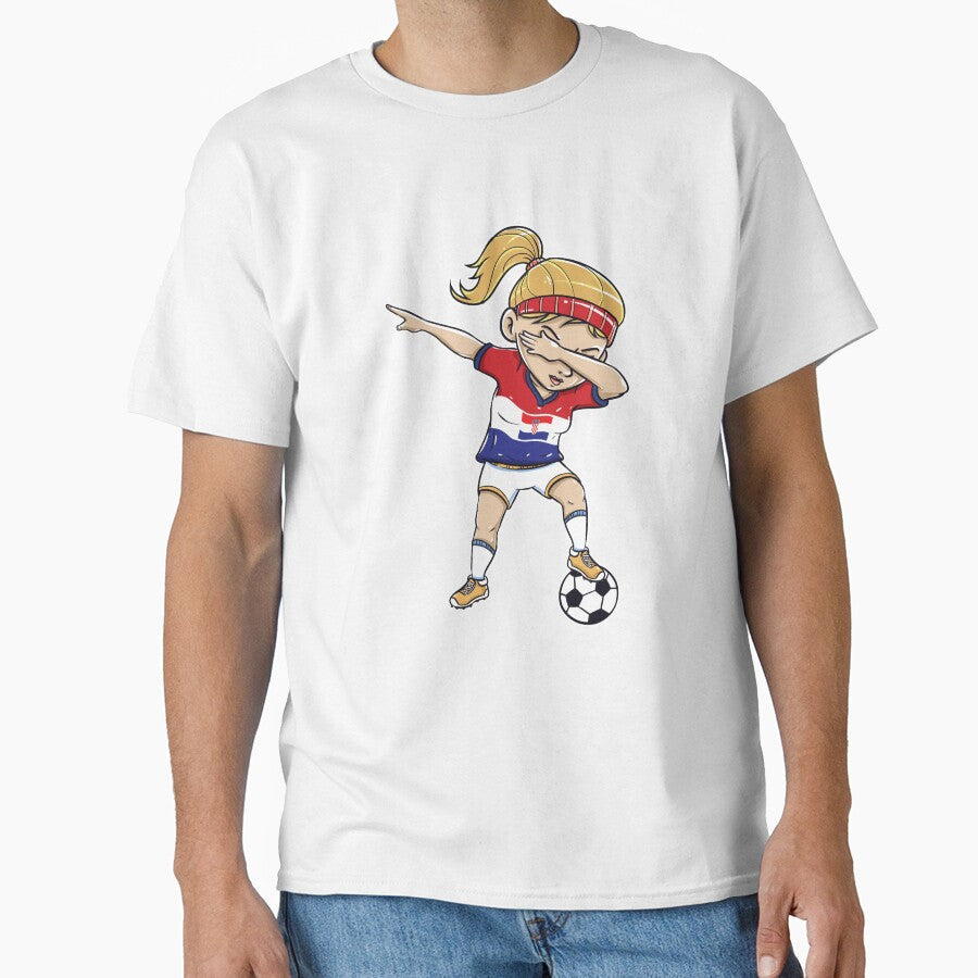Dabbing Soccer Player Funny Croatia Fan T-Shirt girl by Pummli Unisex T-shirt, Sweatshirt, Hoodie, Long Sleeve Tee - T-Shirt, Sweatshirt, Hoodie
