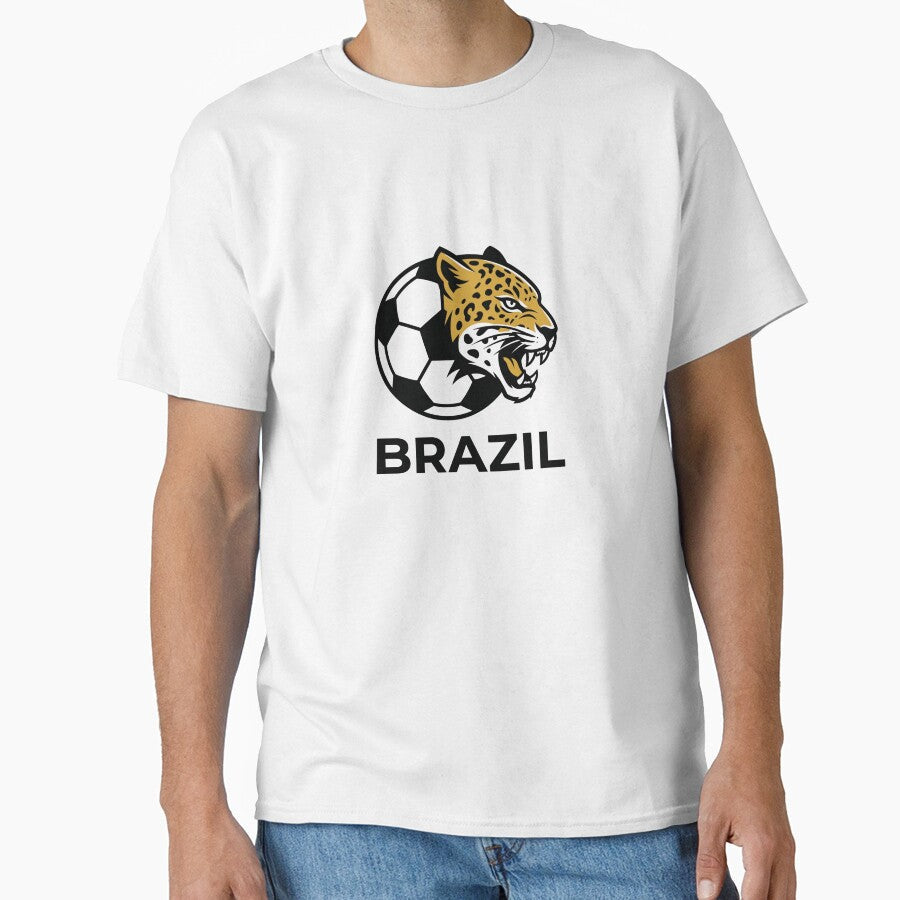 Brazil Soccer Jaguar Premium Minimalist World Cup Sticker by Mr-wow Unisex T-shirt, Sweatshirt, Hoodie, Long Sleeve Tee - T-Shirt, Sweatshirt, Hoodie