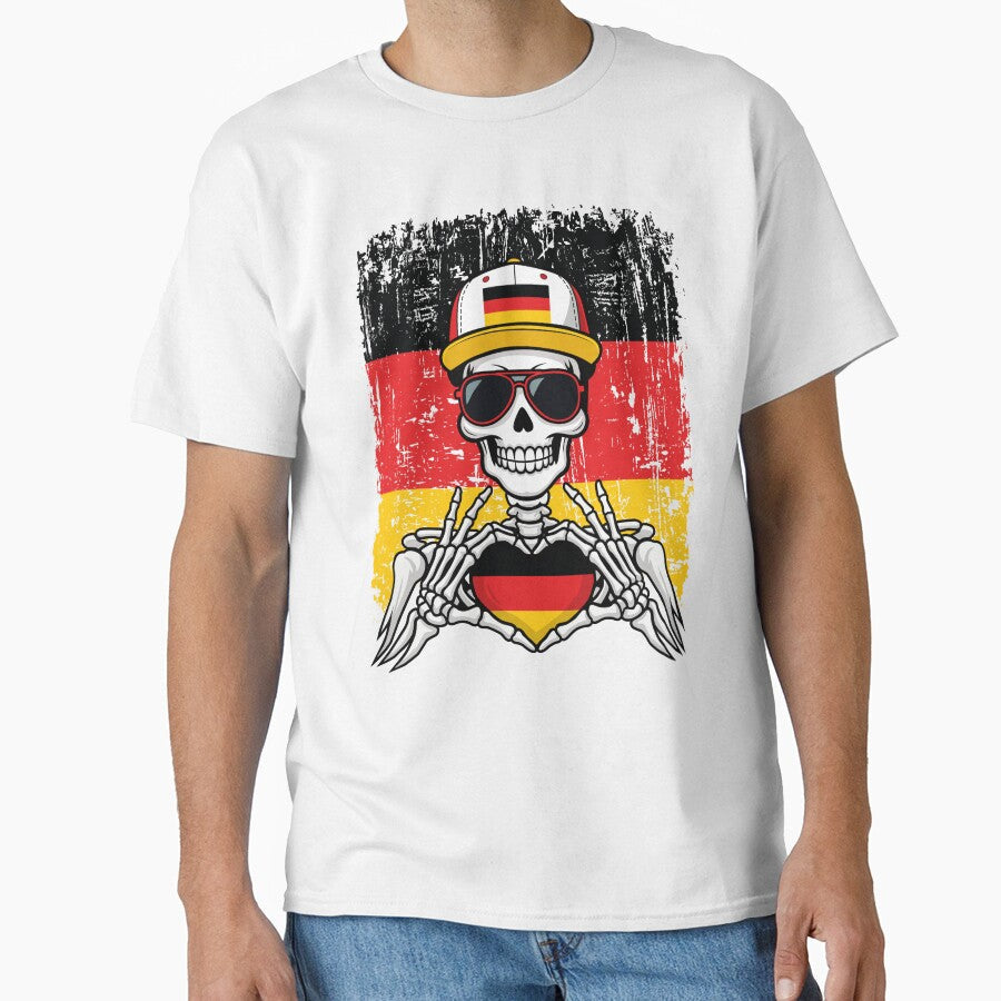 German Pride Skeleton Art by Colorful Designs Unisex T-shirt, Sweatshirt, Hoodie, Long Sleeve Tee - T-Shirt, Sweatshirt, Hoodie
