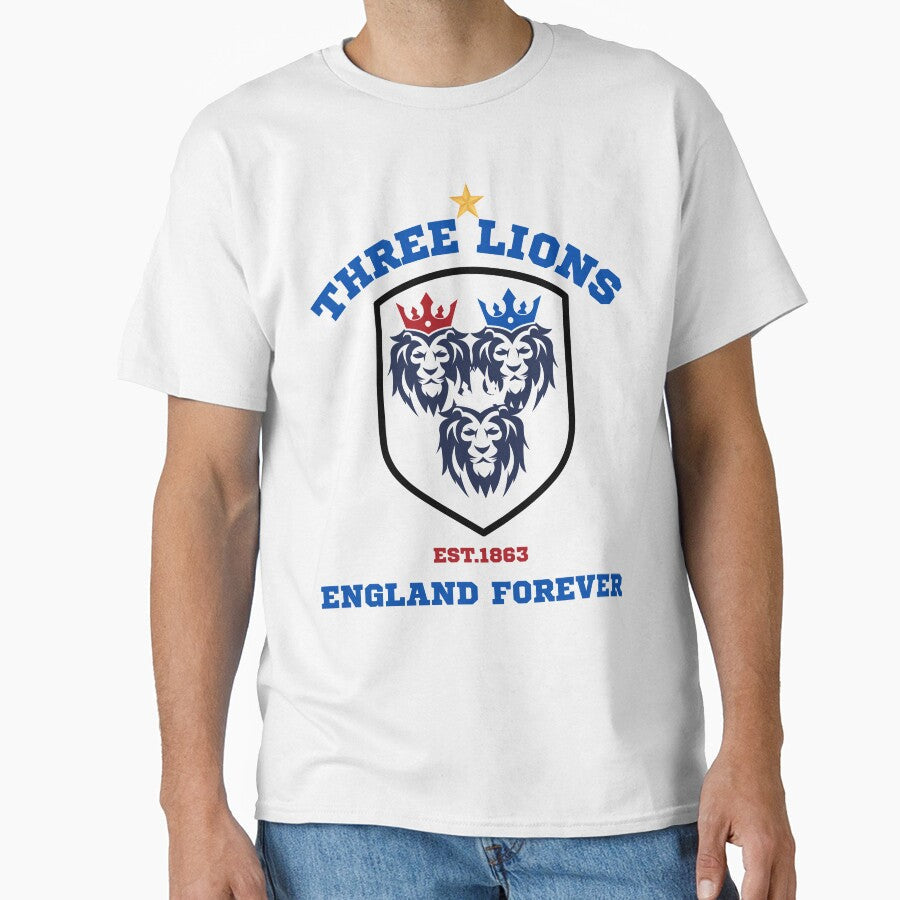 Three Lions England Forever Football Fan Graphic by WildTrace Unisex T-shirt, Sweatshirt, Hoodie, Long Sleeve Tee - T-Shirt, Sweatshirt, Hoodie
