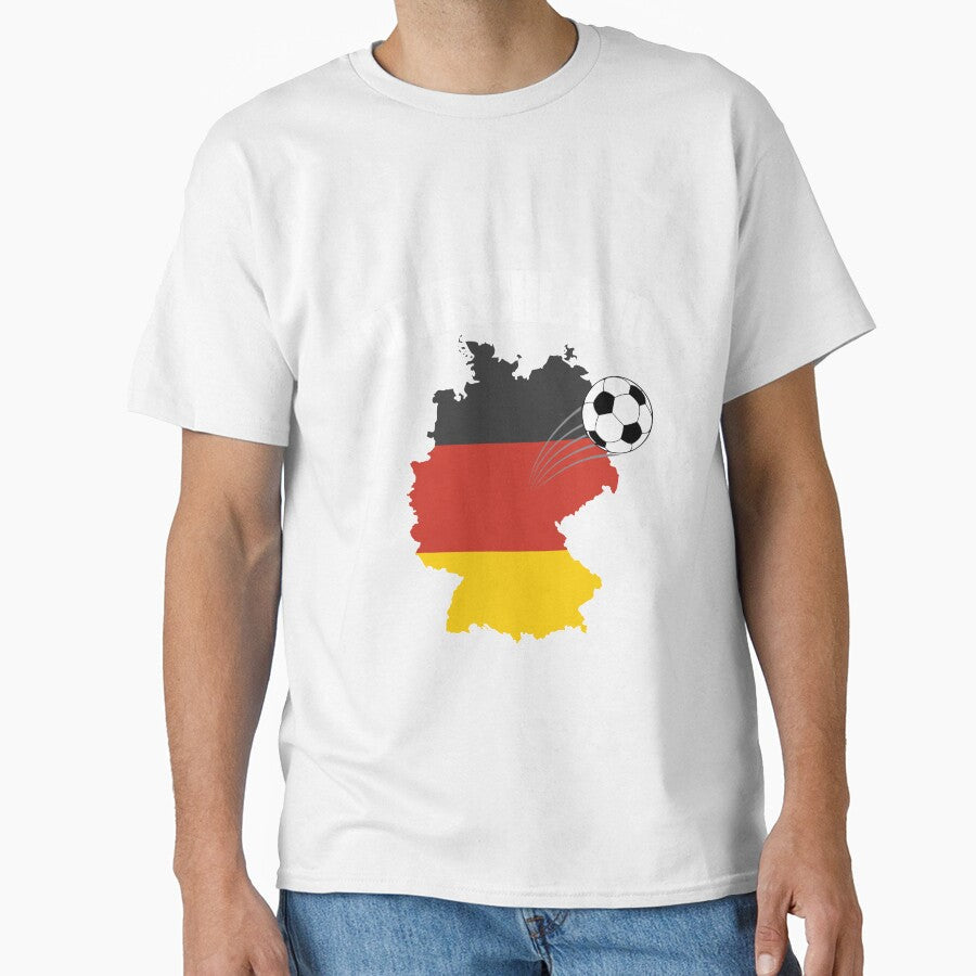 Deutschland Football Map - German Flag Soccer by TravelScientist Unisex T-shirt, Sweatshirt, Hoodie, Long Sleeve Tee - T-Shirt, Sweatshirt, Hoodie