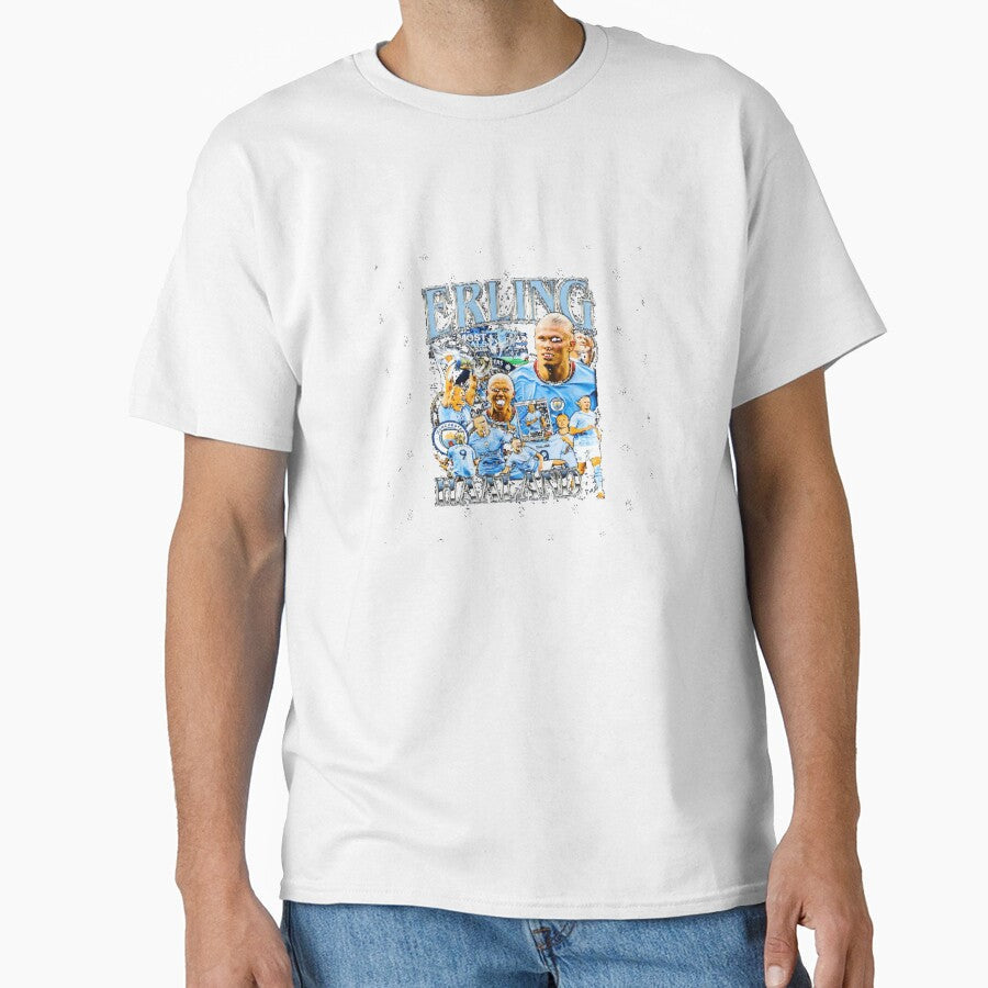 Erling Haaland Vintage Bootleg by KahnHolliday Unisex T-shirt, Sweatshirt, Hoodie, Long Sleeve Tee - T-Shirt, Sweatshirt, Hoodie