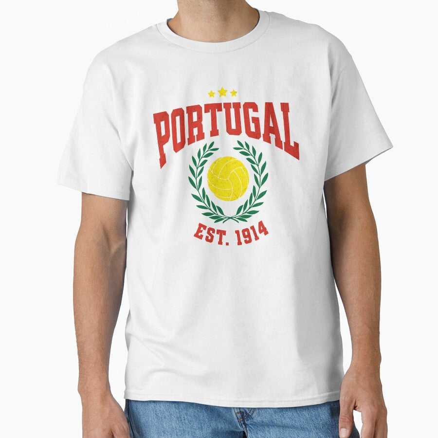 Portugal Football - Vintage National Pride Varsity by NiceTeeClub Unisex T-shirt, Sweatshirt, Hoodie, Long Sleeve Tee - T-Shirt, Sweatshirt, Hoodie