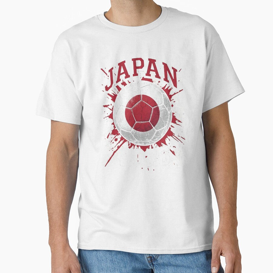 Japan 2026 Soccer - Manga Style Grunge Flag Football by Imaginationbeyond Unisex T-shirt, Sweatshirt, Hoodie, Long Sleeve Tee - T-Shirt, Sweatshirt, Hoodie