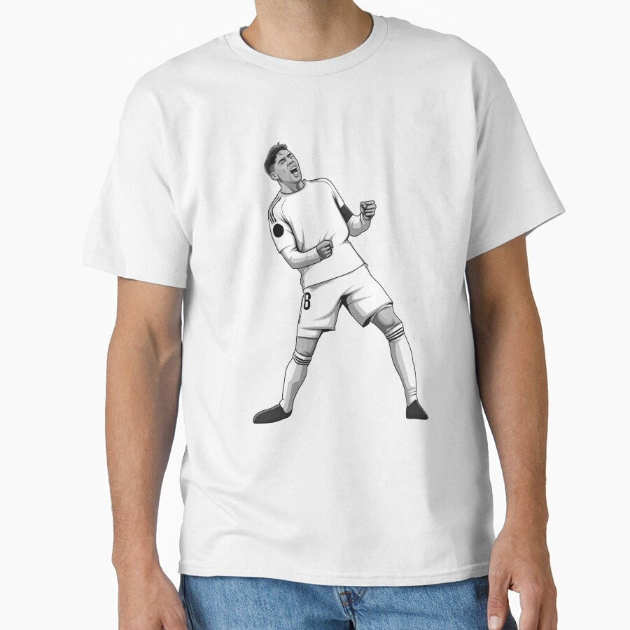 Federico Valverde Black and White Version by Aldduardo Unisex T-shirt, Sweatshirt, Hoodie, Long Sleeve Tee - T-Shirt, Sweatshirt, Hoodie