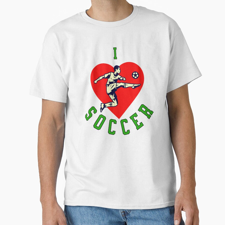 I Love Soccer Striker Heart by ZeptepiTrends Unisex T-shirt, Sweatshirt, Hoodie, Long Sleeve Tee - T-Shirt, Sweatshirt, Hoodie