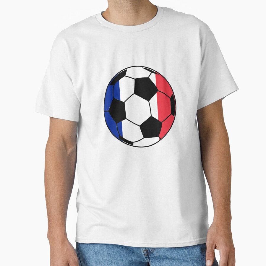 France Flag Soccer Ball by FinalScoreClub Unisex T-shirt, Sweatshirt, Hoodie, Long Sleeve Tee - T-Shirt, Sweatshirt, Hoodie