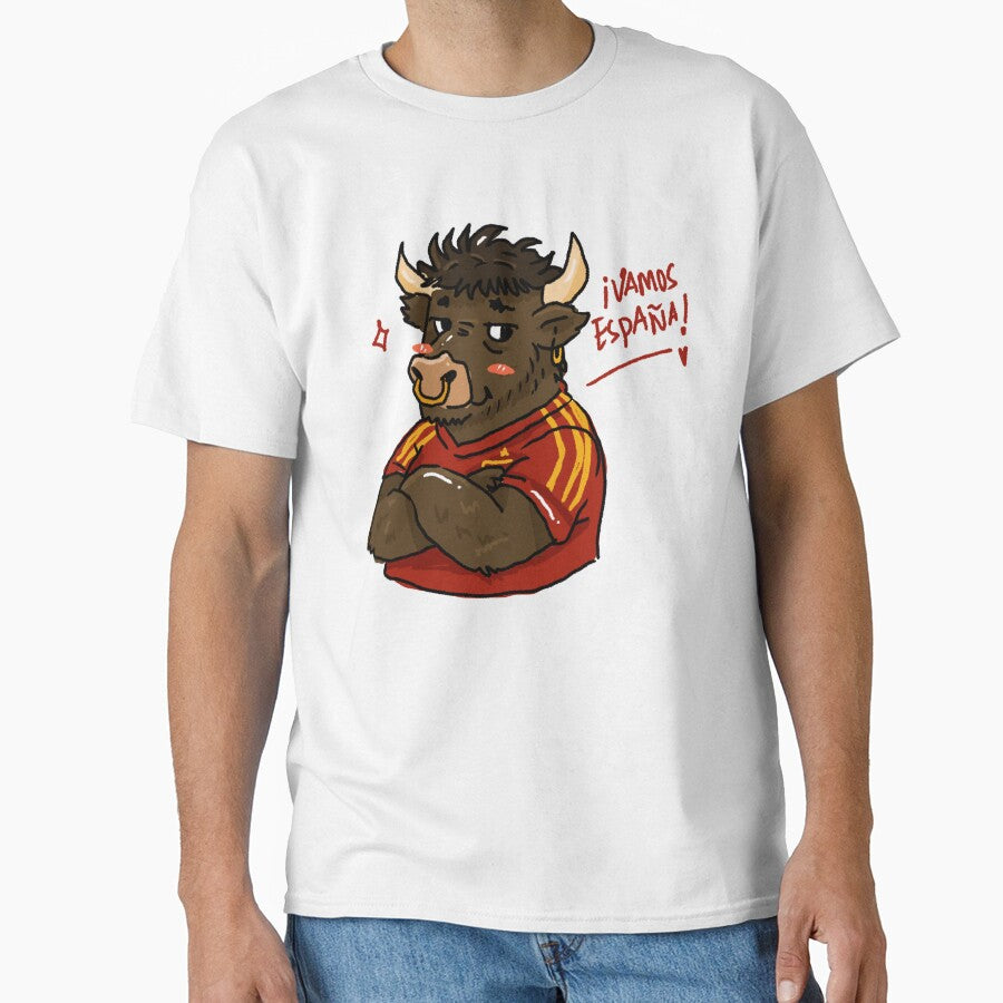 Awkward Animal Hat Club  Vamos Espaa! | Funny Spain Football Bull by chupichapa Unisex T-shirt, Sweatshirt, Hoodie, Long Sleeve Tee - T-Shirt, Sweatshirt, Hoodie