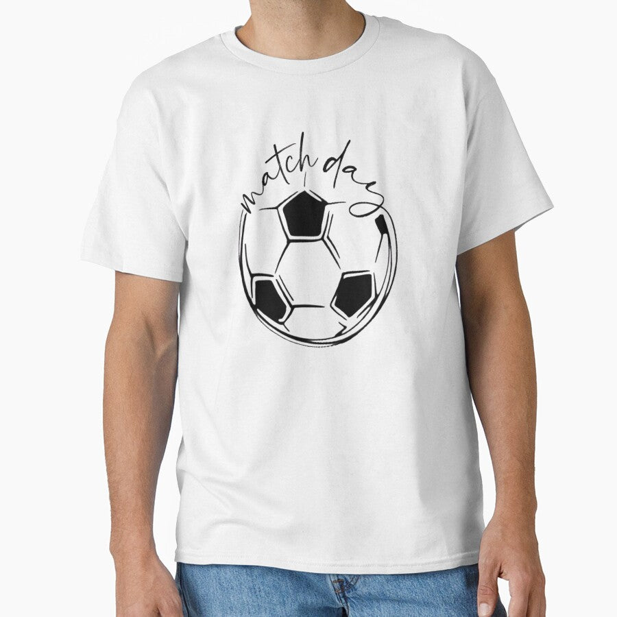 Minimalist Football Match Day Hand - Drawn Soccer Ball by digitalbob60 Unisex T-shirt, Sweatshirt, Hoodie, Long Sleeve Tee - T-Shirt, Sweatshirt, Hoodie