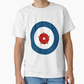 England Red Rose Retro Mod Roundel by ModSupporters Unisex T-shirt, Sweatshirt, Hoodie, Long Sleeve Tee - T-Shirt, Sweatshirt, Hoodie