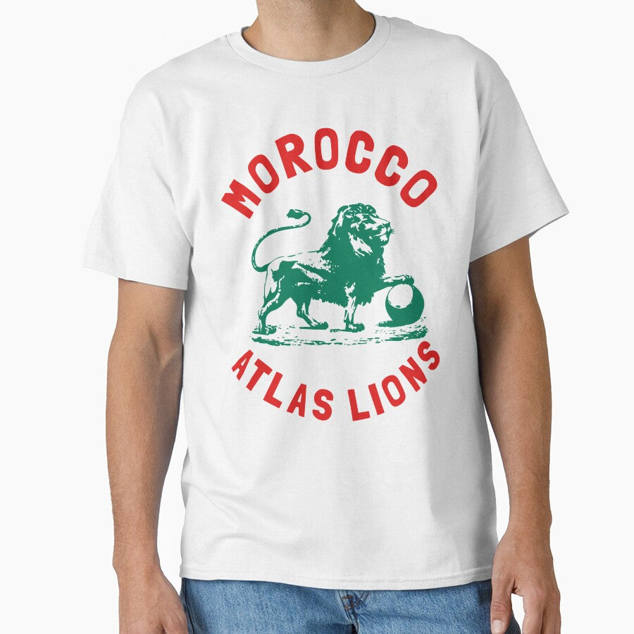 Morocco Jersey  Team Morocco Atlas Lions fans graphic tee by LAPSOStudios Unisex T-shirt, Sweatshirt, Hoodie, Long Sleeve Tee - T-Shirt, Sweatshirt, Hoodie