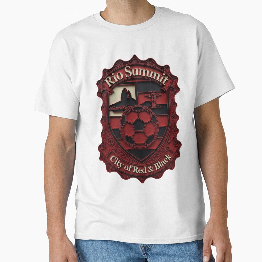 Flamengo Rio Flame T-Shirt, Scarlet Summit Heritage Mug, Brazilian Football Pride Gift by YMLux - T-Shirt, Sweatshirt, Hoodie