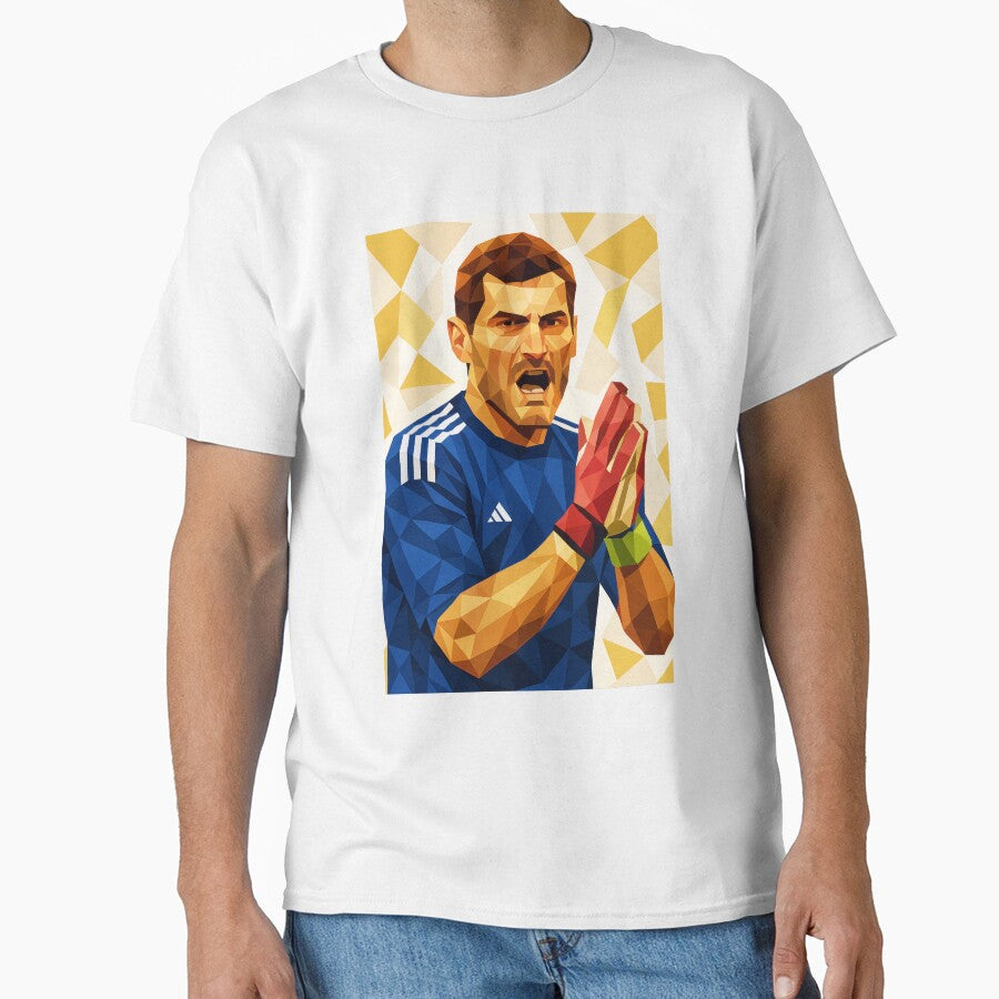 Iker Casillas Madrid Football Legend Soccer Icon Art by kakarikihill Unisex T-shirt, Sweatshirt, Hoodie, Long Sleeve Tee - T-Shirt, Sweatshirt, Hoodie