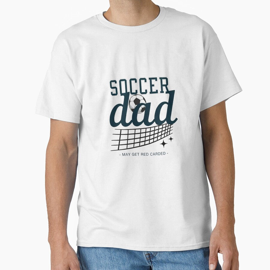 Soccer Dad Humor  Funny Soccer Ball and Goal Net Sports Illustration by Colorful-Garden Unisex T-shirt, Sweatshirt, Hoodie, Long Sleeve Tee - T-Shirt, Sweatshirt, Hoodie