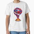 Norway Football Tornado: Red and Blue Vortex Art by FunToTheFullest Unisex T-shirt, Sweatshirt, Hoodie, Long Sleeve Tee - T-Shirt, Sweatshirt, Hoodie