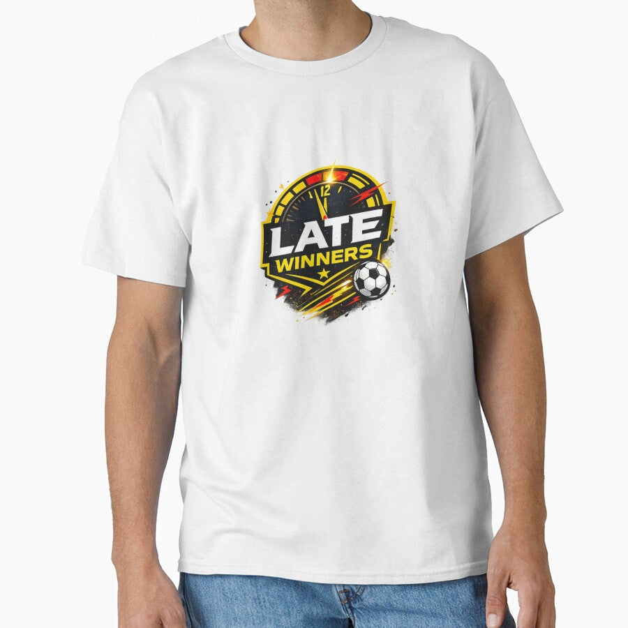 Late Winners Football Graphic  Last Minute Goal Streetwear Design by Game With Zeek Unisex T-shirt, Sweatshirt, Hoodie, Long Sleeve Tee - T-Shirt, Sweatshirt, Hoodie