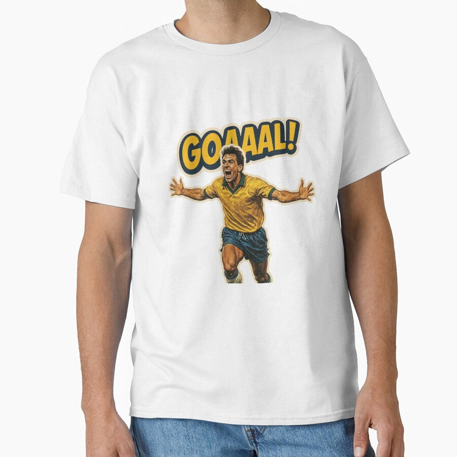 GOAAAL! Retro Football Celebration Sticker by BuiltFor90 Unisex T-shirt, Sweatshirt, Hoodie, Long Sleeve Tee - T-Shirt, Sweatshirt, Hoodie