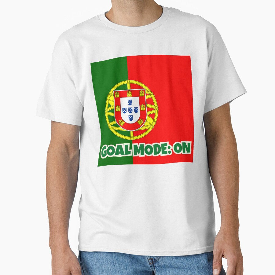 Portugal Soccer Fan Design  GOALMODE: ON Football Collection by LovelyHappyGift Unisex T-shirt, Sweatshirt, Hoodie, Long Sleeve Tee - T-Shirt, Sweatshirt, Hoodie