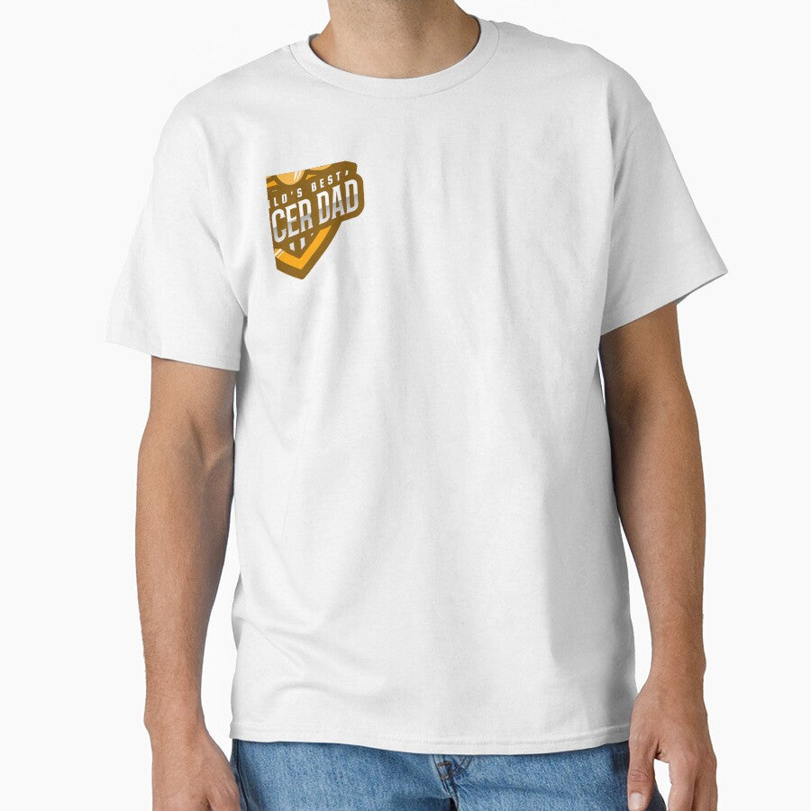 World's Best Soccer Dad by Sandeaux Designs Unisex T-shirt, Sweatshirt, Hoodie, Long Sleeve Tee - T-Shirt, Sweatshirt, Hoodie