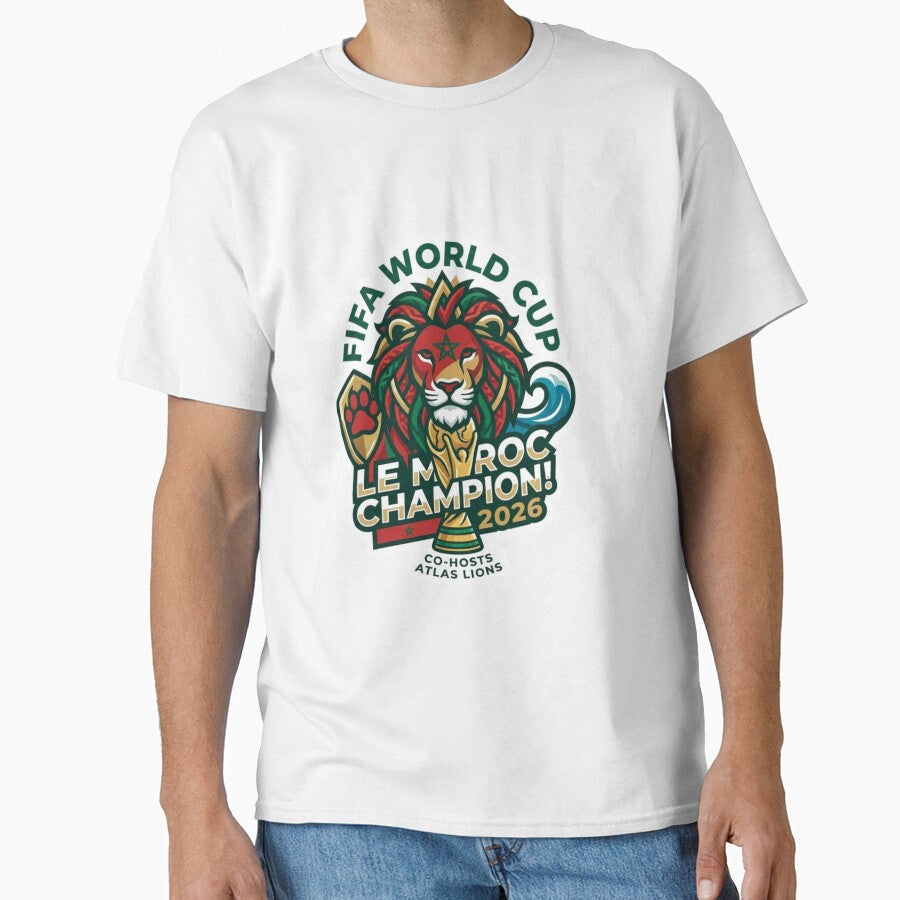 Morocco World Cup 2026 by shoppypod Unisex T-shirt, Sweatshirt, Hoodie, Long Sleeve Tee - T-Shirt, Sweatshirt, Hoodie