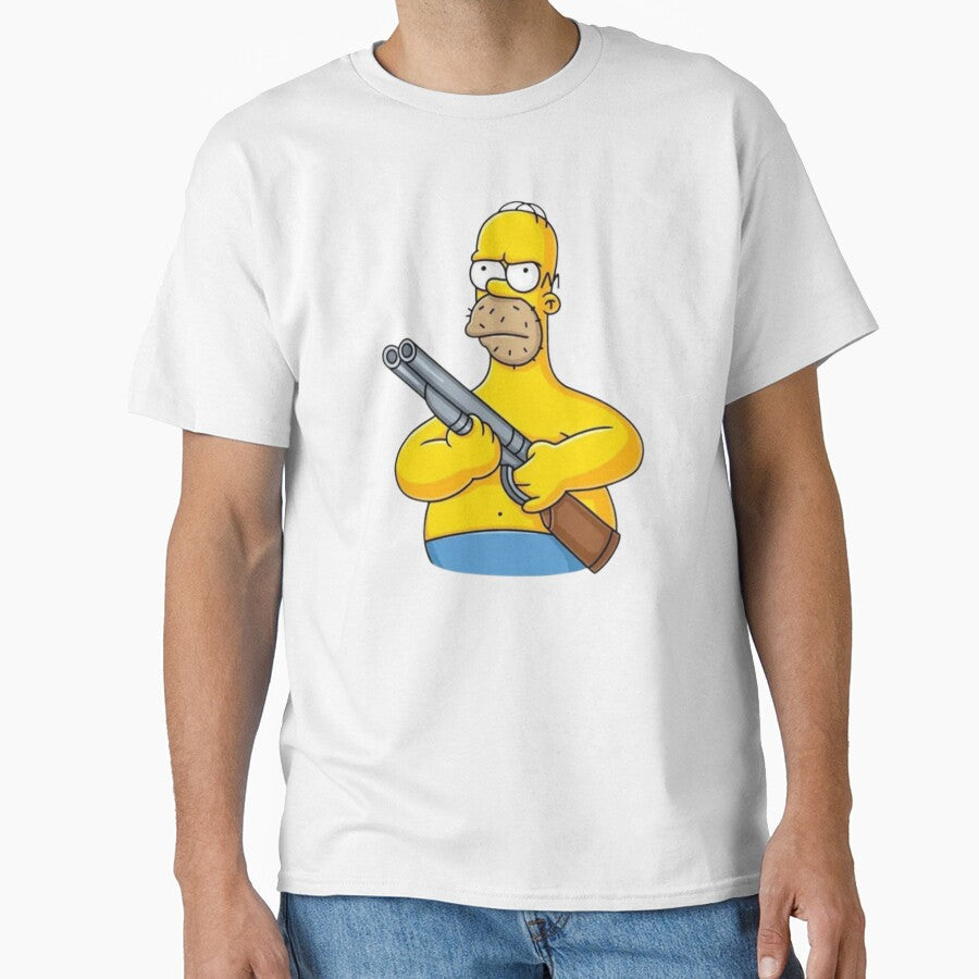 Homer Shotgun by LA-SAM20 Unisex T-shirt, Sweatshirt, Hoodie, Long Sleeve Tee - T-Shirt, Sweatshirt, Hoodie