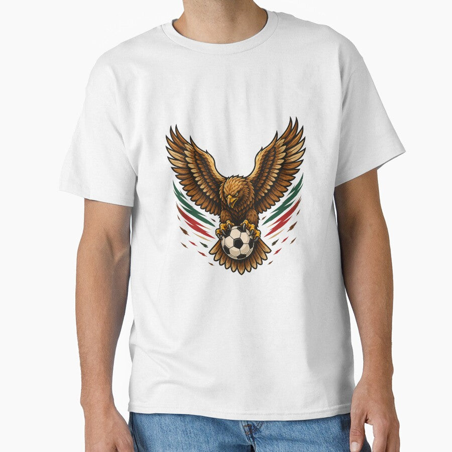 Mexico Eagle Soccer T-Shirt | Golden Eagle Football Design by wizooo411 Unisex T-shirt, Sweatshirt, Hoodie, Long Sleeve Tee - T-Shirt, Sweatshirt, Hoodie