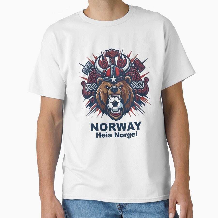 World Cup Norway Football Bear by MarcV88 Unisex T-shirt, Sweatshirt, Hoodie, Long Sleeve Tee - T-Shirt, Sweatshirt, Hoodie