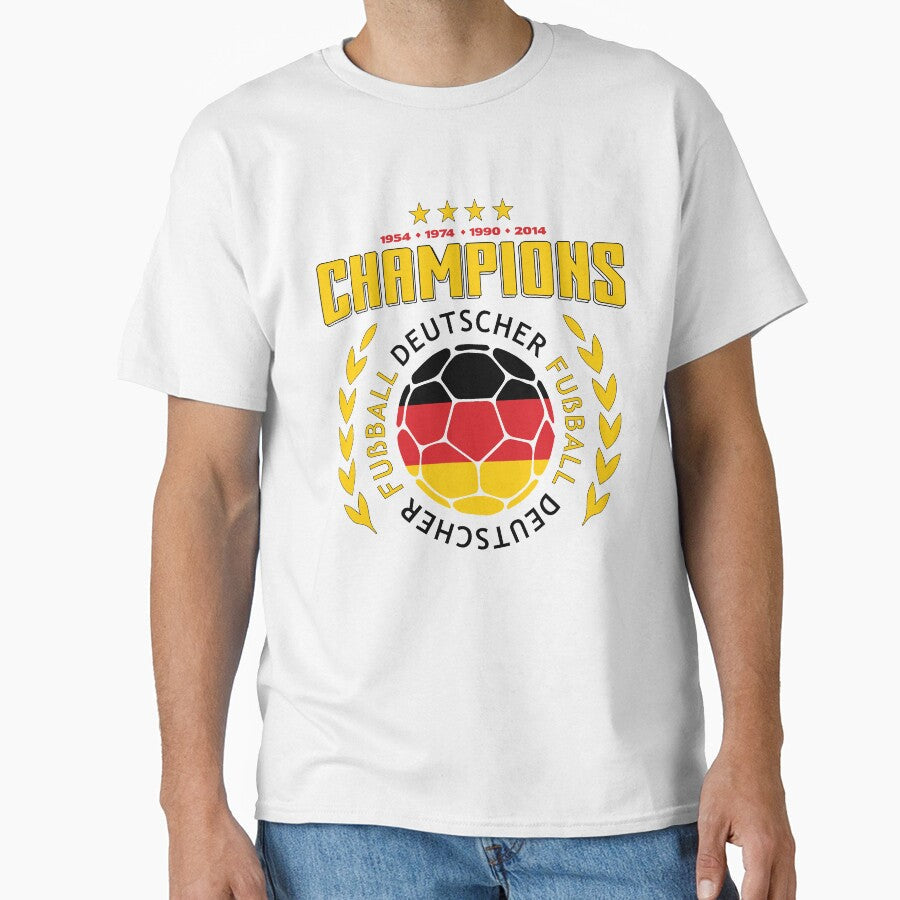 Germany World Football Deutschland Champions Deutscher German Fans by screenworks Unisex T-shirt, Sweatshirt, Hoodie, Long Sleeve Tee - T-Shirt, Sweatshirt, Hoodie