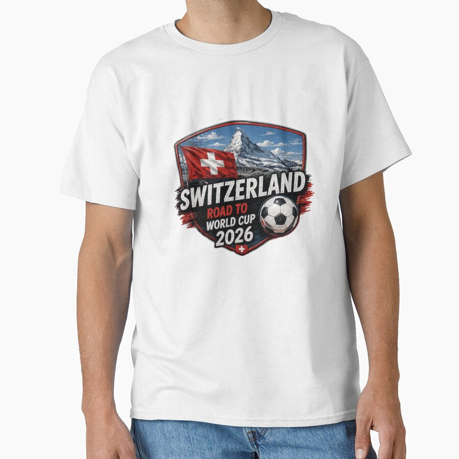 Switzerland Road to World Cup 2026 by Pixanova Unisex T-shirt, Sweatshirt, Hoodie, Long Sleeve Tee - T-Shirt, Sweatshirt, Hoodie