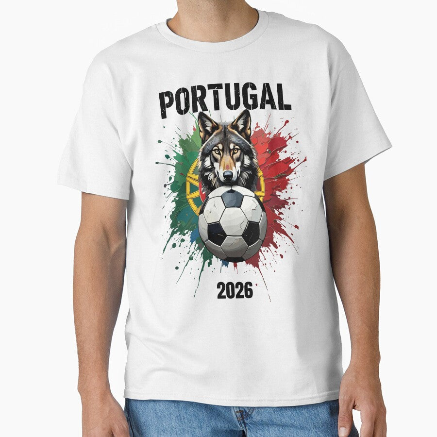 Portugal 2026 Soccer dog - World Cup Football by Krasnovaovaova Unisex T-shirt, Sweatshirt, Hoodie, Long Sleeve Tee - T-Shirt, Sweatshirt, Hoodie